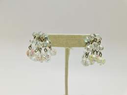 Vintage Aurora Borealis Silver Tone Necklaces & Clip On Cluster Earrings 187.8g alternative image