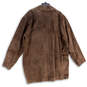 NWT Mens Brown Suede Spread Collar Button Front Jacket Size XXL 50/52 image number 2
