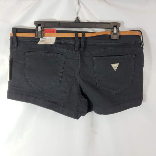 Guess? Women Jet Black Jean Shorts NWT sz 4 image number 2