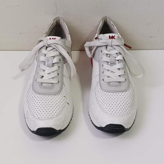 Michael Kors Women's White Leather Trainers Shoes Size 7.5M image number 1