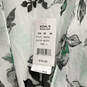 NWT Womens Green Floral Ruffle V-Neck Tie Waist Shift Dress Size Large image number 3