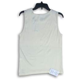 NWT MM. Lafleur New York Womens Off White Scoop Neck Wide Strap Tank Top Size L alternative image