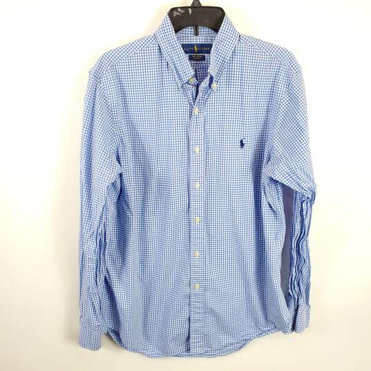 Ralph Lauren Men Blue Plaid Button Up Shirt L image number 1