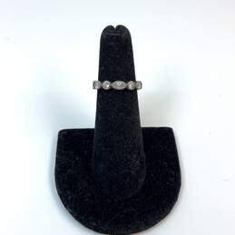 Designer Pandora S925 ALE Sterling Silver Crystal Cut Stone Wedding Band Ring