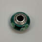 Designer Pandora 925 ALE Sterling Silver Green Murano Glass Beaded Charm image number 2