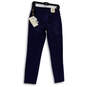 NWT Womens Blue Denim Dark Wash Pockets Stretch Skinny Leg Jeans Size 2 image number 2