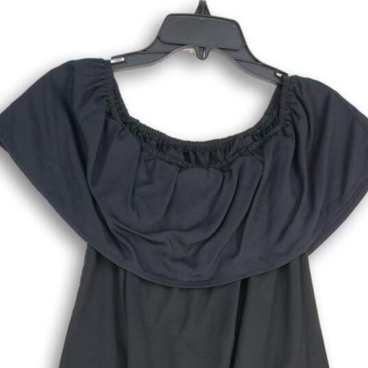 APT.9 Womens Black Sleeveless Off The Shoulder Pullover A-Line Dress Size XS image number 4