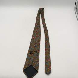 Fendi Mens Multicolor Floral Adjustable Four In Hand Pointed Neck Tie alternative image