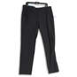 Womens Black Flat Front Elastic Waist Pull-On Ankle Pants Size XL image number 1