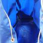 Unisex Blue Padded Snap Buckle Waist Belt Hiking Backpack image number 4