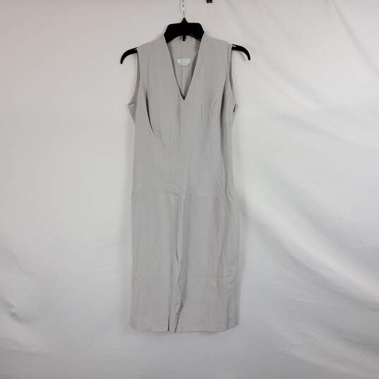 List Women Light Gray Suit Dress Set Sz 40 image number 2