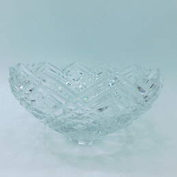 Rogaska Crystal Diamond Design Saw Cut Edge Centerpiece Bowl 10 inch alternative image