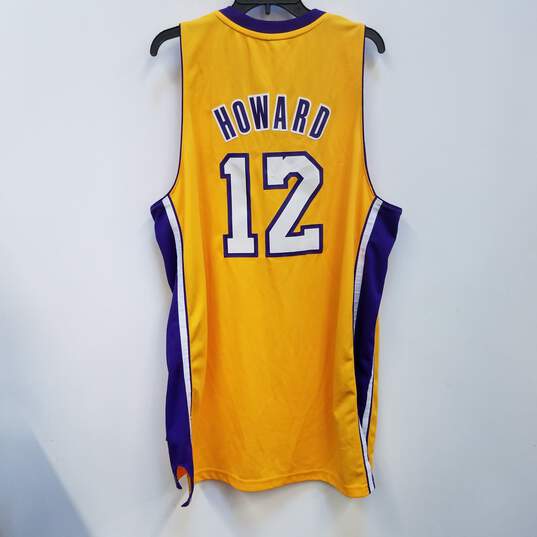 Mens Yellow Los Angeles Lakers Dwight Howard#12 Basketball NBA Jersey Sz XL image number 2
