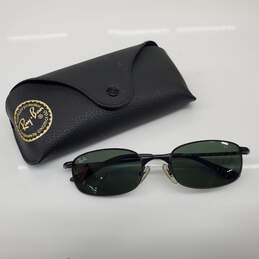 Ray-Ban RB3162 Sleek Matte Black Rectangular Sunglasses