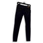 Womens Black Dark Wash Stretch Pockets Denim Skinny Leg Jeans Size 26 image number 2