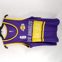 NBA Men Purple LA Lakers #6 Graphic Jersey L NWT