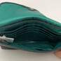 NWT Coach Womens Black Green Leather Slip Pocket Flap Wristlet Clutch Wallet image number 5