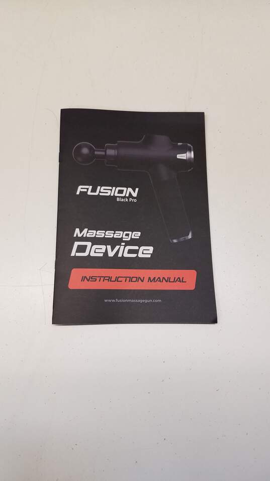 Fusion Black Pro Muscle Massage Gun w/ Accessories image number 3