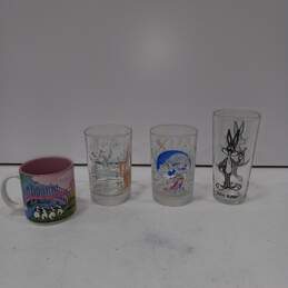 4 Vintage Collectible Cups Disney & Looney Toons