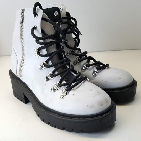 Skechers Women's Lug-Sole Boots White/Black Size 5.5 image number 5