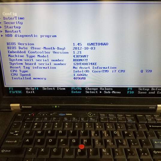 Lenovo ThinkPad W510 15in Laptop Intel i7 Q720 CPU 4GB RAM 500GB HDD image number 8