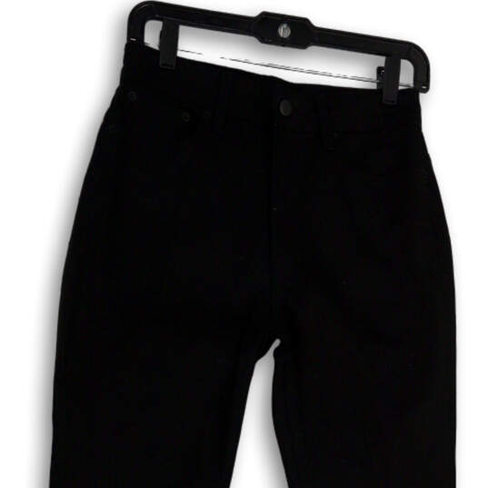 Womens Black Denim Dark Wash Regular Fit Skinny Leg Jeans Size 28 image number 3