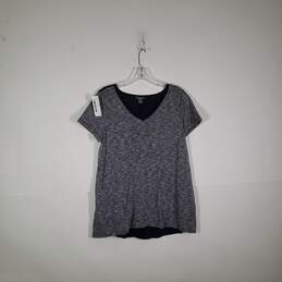 Womens Regular Fit V-Neck Short Sleeve Pullover T-Shirt Size Medium