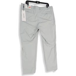 NWT Mens Gray Flat Front Slash Pockets Straight Leg Chino Pants Size 38/30 alternative image