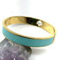 Designer Kate Spade Gold-Tone Blue Enamel Bangle Bracelet w/ Dust Bag image number 2