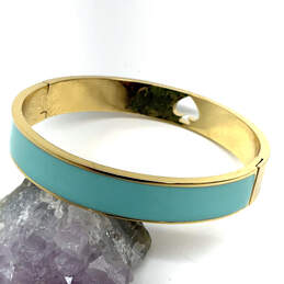 Designer Kate Spade Gold-Tone Blue Enamel Bangle Bracelet w/ Dust Bag alternative image