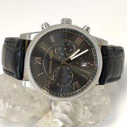 Designer Michael Kors Hawthorne MK8393 Black Round Dial Analog Wristwatch