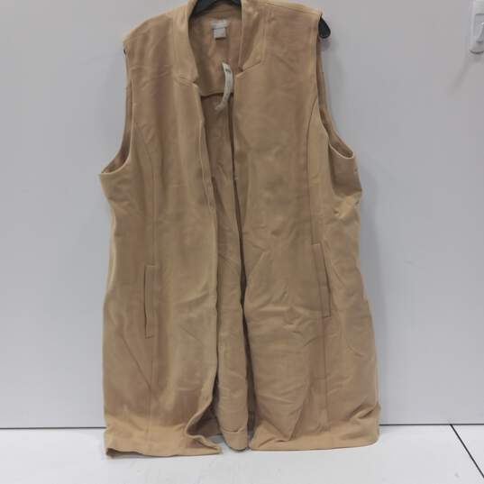 Chico's Tan Vest  Womens Sz 20/22 NWT image number 1