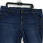 Womens Blue Denim Pockets Medium Wash Slim Fit Skinny Leg Jeans Size 22 image number 3