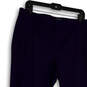 Womens Blue Flat Front Slash Pocket Straight Leg Formal Dress Pants Size 12 image number 3