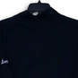 Mens Black Mock Neck Heat Gear Quarter-Zip Long Sleeve Activewear Top Sz L image number 4