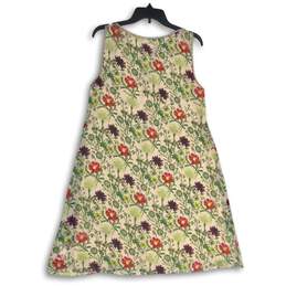 M.P.P.P. Womens Multicolor Floral Tie Neck Sleeveless A-Line Dress Size M alternative image