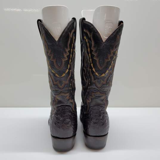 Dan Post Size 9 Birmingham Caiman Leather Western Cowboy Boots Mens 2386 Brown image number 7