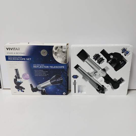 Vivitar Stars & Beyond 300x Microscope & Reflector Telescope Combo Kit IOB image number 1