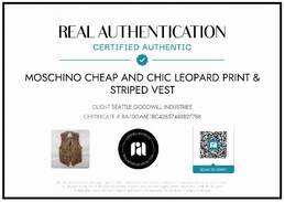 AUTHENTICATED WMNS MOSCHINO CHEAP ADN CHIC LEOPARD PRINT STRIPED VEST alternative image