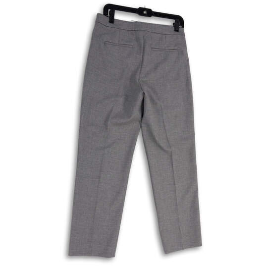 Womens Gray Regular Fit Pockets Flat Front Dress Pants Size 6 image number 2