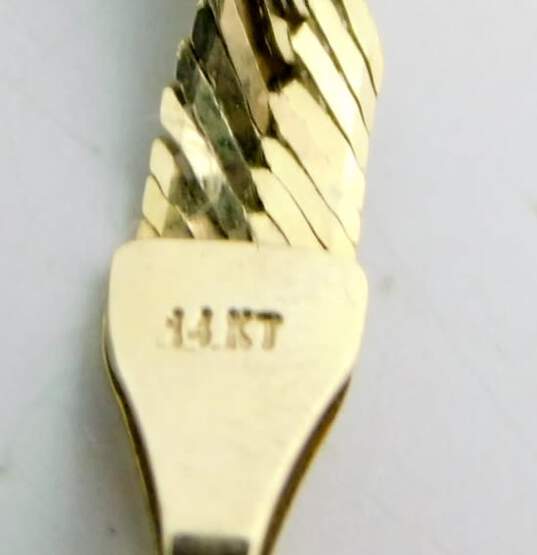 14K Gold Herringbone Chain Bracelet For Repair 2.4g image number 5