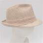 VTG Dobbs Fifth Avenue Men's Sandy Beige Tweed Fedora Hat w/ Feather Detail SZ 7 1/8 image number 5
