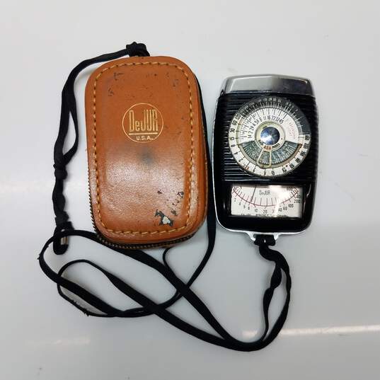 DeJUR Dual Professional Light Meter in Original Leather Case image number 1