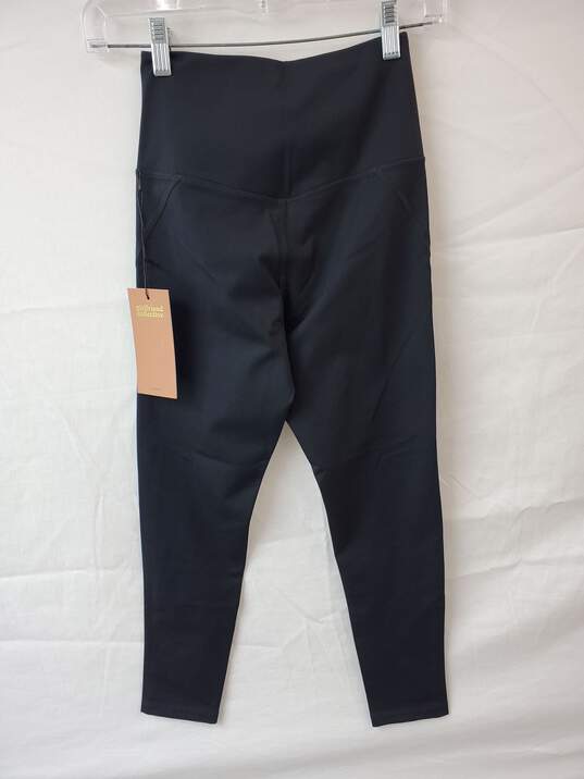 Girlfriend Collective Compressive Black Cropped Athletic Leggings Size XS image number 2