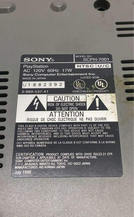 Sony Playstation SCPH-7001 console - gray >>FOR PARTS OR REPAIR<< image number 7