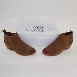 Steve Madden Cognac Suede Boots Size 6 W/Box