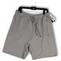 NWT Mens Gray Drawstring Elastic Waist Pocket Athletic Shorts Size Large image number 1
