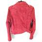 Vigoss Women Red Suede Leather Jacket M image number 4