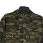 NWT Womens Green Camouflage Spread Collar Long Sleeve Button-Up Shirt Sz L image number 3
