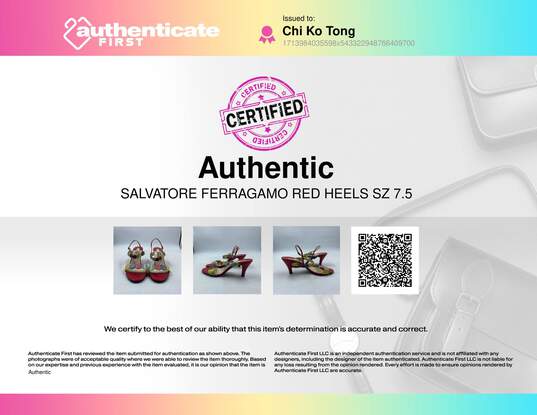 Salvatore Ferragamo Red heel Heel Women 7.5 image number 10